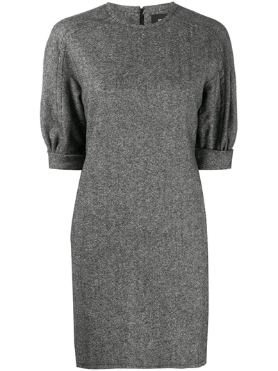 Dsquared2 Puff-sleeved Mini Shift Dress In Grey