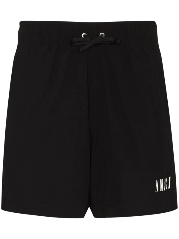 Amiri Core Print Jersey Sweat Shorts In Black | ModeSens