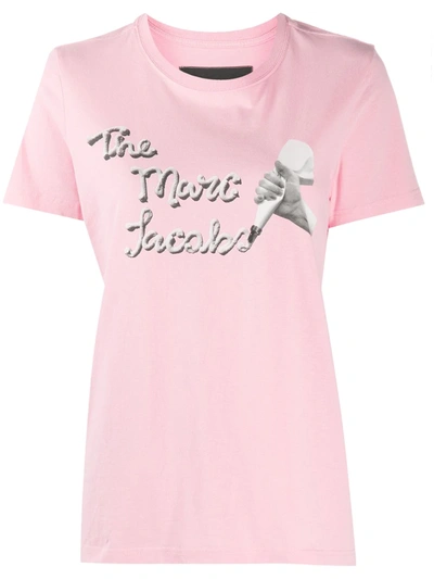 Marc Jacobs Short Sleeve Icing Print T-shirt In Pink