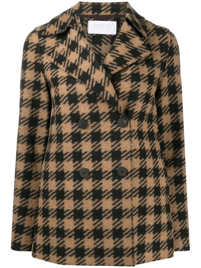 Harris Wharf London Checked Double-breasted Jacket In Neutrals