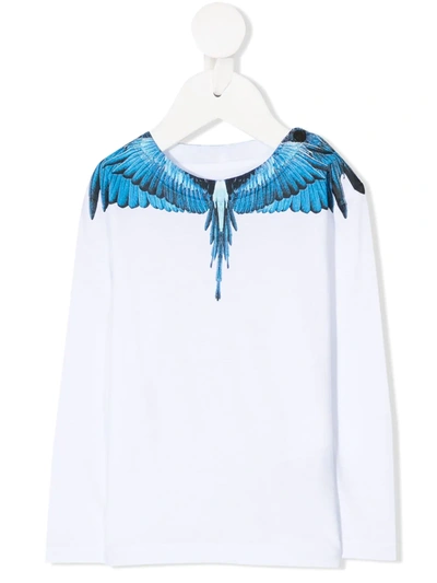 Marcelo Burlon County Of Milan Babies' T-shirt Marcelo Burlon Kids In White ,blue