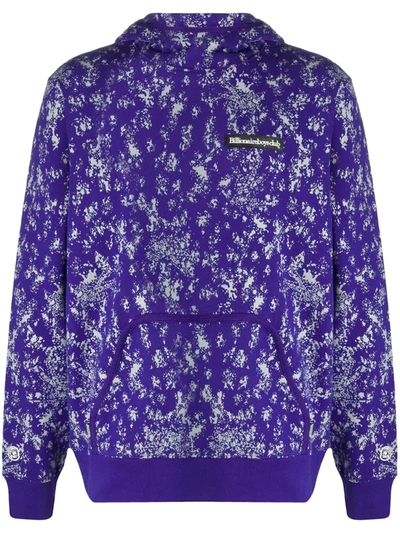 Billionaire Boys Club Splatter Print Hooded Jacket In Purple