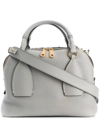 Chloé Medium Daria Handbag In Stormy Grey