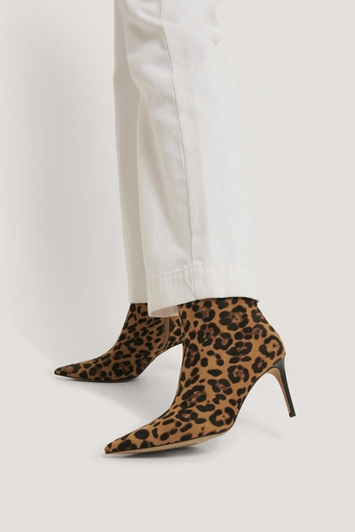 Na-kd Leopard Slim Stiletto Boots - Multicolor
