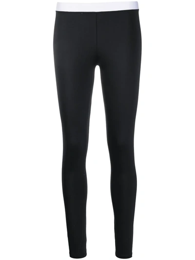 Balmain Jersey Stretch Leggings In Black