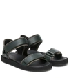 The Row Hook And Loop Leather Sport Sandals In Dark Green