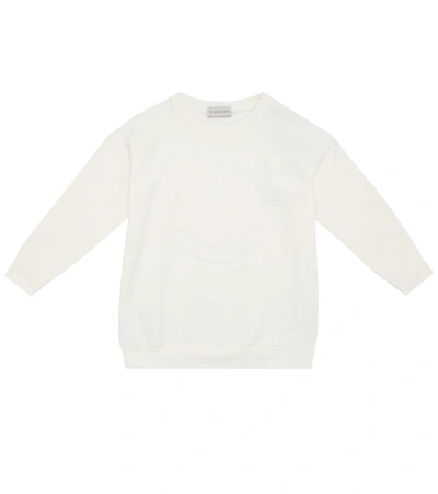 Moncler Kids' Logo Stretch-cotton Sweatshirt In White