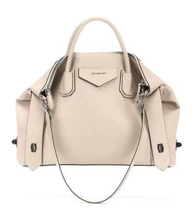 Givenchy Antigona Soft Medium Leather Tote In Dune