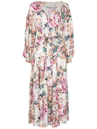 Ginger & Smart Floral Charts Wrap Dress In Multicolour