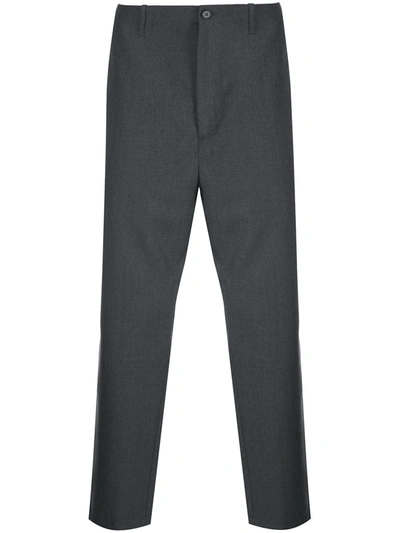 Oamc Cropped Zipped Cuff Trousers In Grey