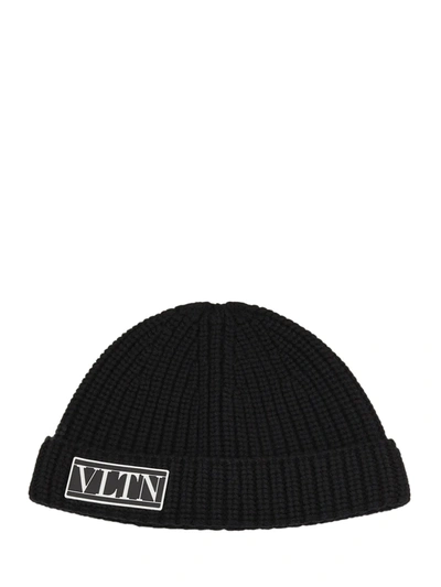 Valentino Garavani Vltn Beanie Hat In Black