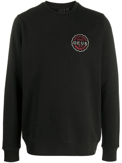 Deus Ex Machina Graphic-print Crew Neck Sweatshirt In Black