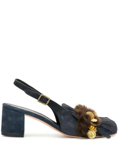 Kolor Tassel 70mm Heeled Pumps In Blue