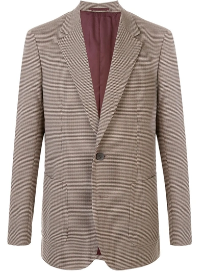 Kolor Houndstooth Patterned Double Pocket Blazer In Neutrals