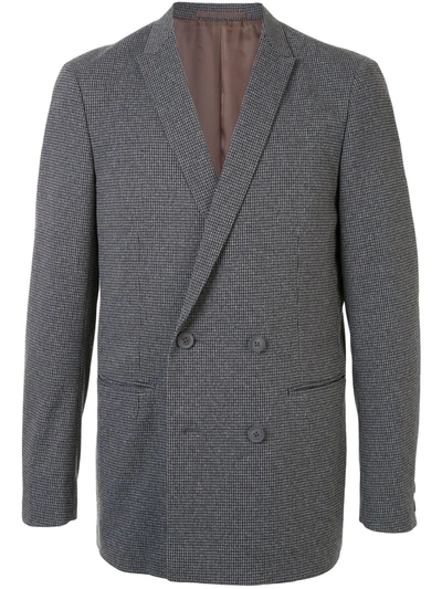 Kolor Double-breasted Fitted Blazer In Grey