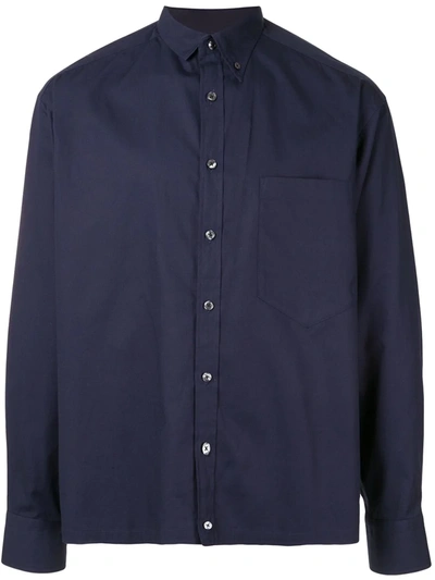 Kolor Chest Pocket Longsleeved Shirt In Blue