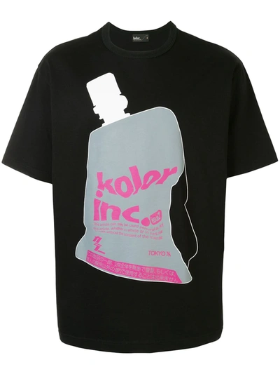 Kolor Graphic Print T-shirt In Black