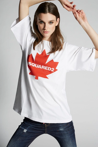 Dsquared2 Women Short Sleeve T-shirt In White