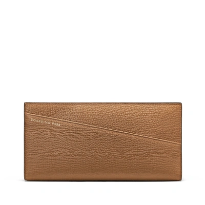 Smythson Ludlow Slim Travel Wallet In Chestnut