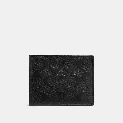 Coach 3-in-1 Wallet In Signature Leather In Black