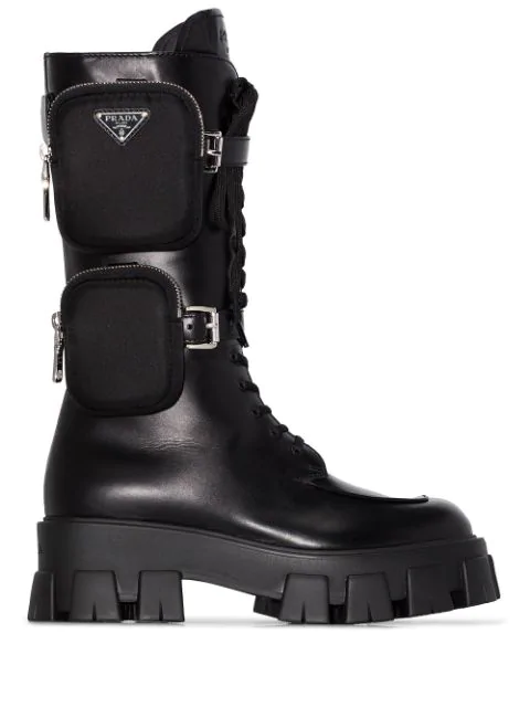 prada combat boots farfetch