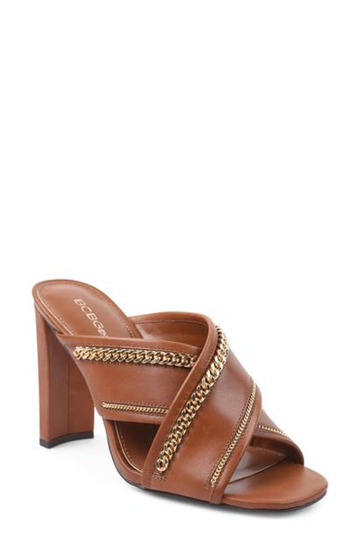 Bcbgeneration Wabbi Slide Sandal In Cognac Leather