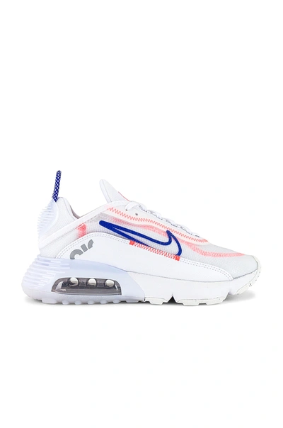 Nike Air Max 2090 Sneaker In White  Racer Blue Flash & Crimson