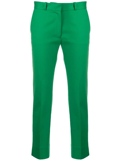 Joseph Cropped Stretch Trousers In Green