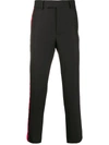 Haider Ackermann Side Checked Trousers In Black