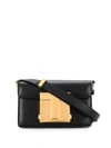 Tom Ford Green Tf Leather Shoulder Bag In Black