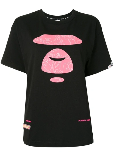 Aape By A Bathing Ape Logo Print T-shirt In Black