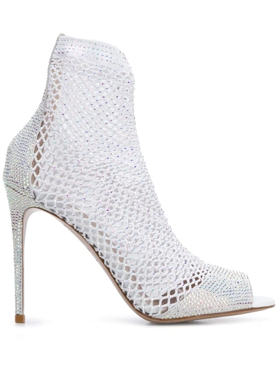 Le Silla Gilda Mesh-sock Sandals In White