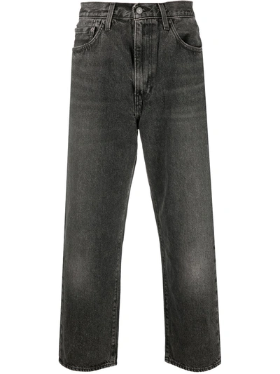 Levi's Cropped Straight-leg Trousers In Black