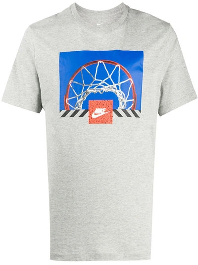 Nike Bball Print T-shirt In Grey