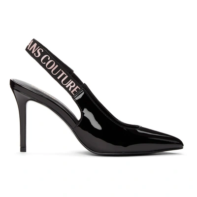 Versace Jeans Couture Black Chloe Slingback Heel In E899 Nero