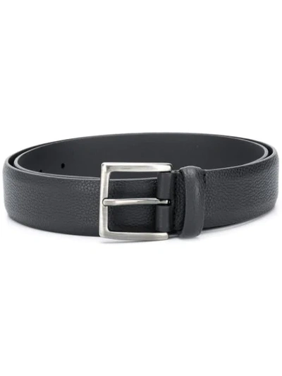 Anderson's Grained Leather Belt In Black