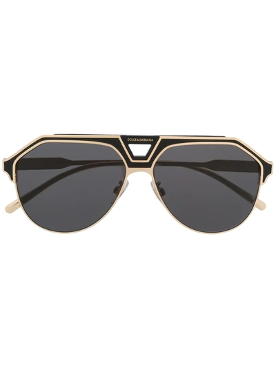 Dolce & Gabbana Aviator-style Sunglasses In Black