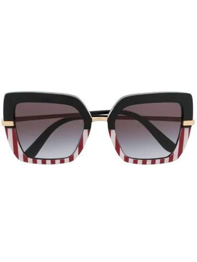Dolce & Gabbana Oversized Gradient Sunglasses In Black