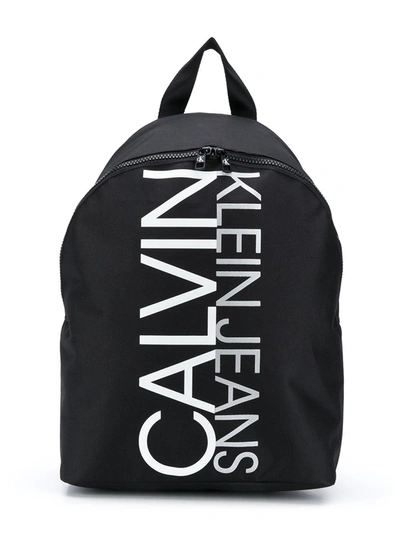 Calvin Klein Kids' Logo Backpack In Black