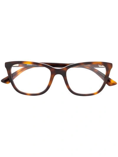 Mcq By Alexander Mcqueen Rectangular Glasses In Brown
