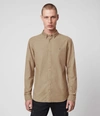 Allsaints Men's Huntingdon Long Sleeve Shirt In Safari Taupe