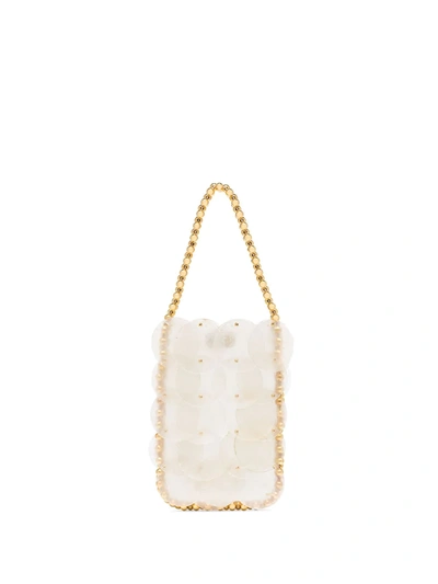 Vanina Neutral Casse-noisette Sequin Clutch Bag In Neutrals