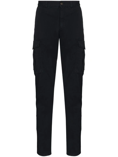 Eleventy Straight-leg Cargo Trousers In Blue