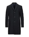 Grey Daniele Alessandrini Coats In Dark Blue