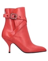 Bottega Veneta Ankle Boots In Red