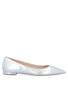 Deimille Ballet Flats In Silver