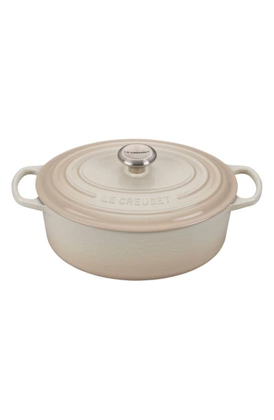 Le Creuset Signature 5 Quart Oval Enamel Cast Iron French/dutch Oven In Meringue