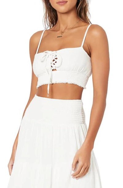 Minkpink Shifting Sands Crop Camisole In White