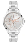 Hugo Fearless Bracelet Watch, 36mm In Silver/ Silver White