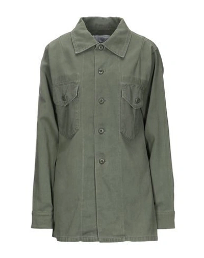 As65 Denim Shirts In Military Green